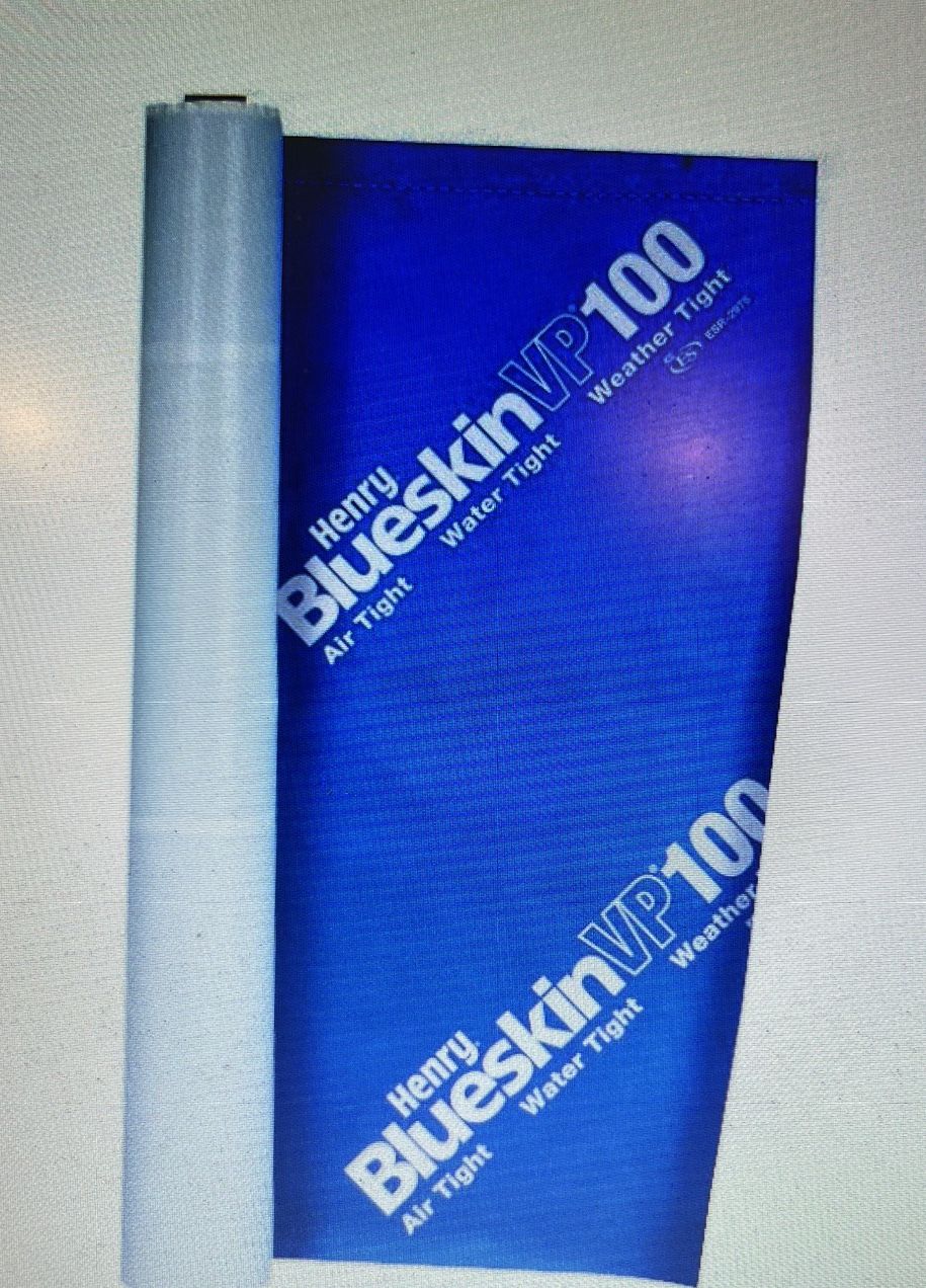 Henry Blueskin VP100 Self Adhered House Wrap 48” X 100’