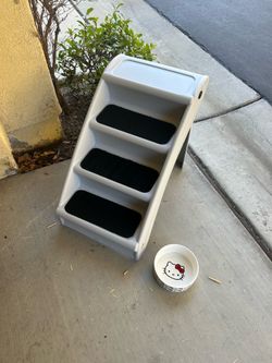 Dog stair and  bowl