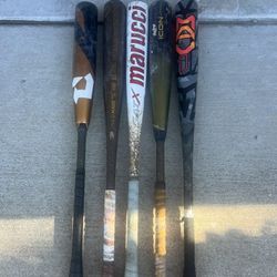 Four BBCOR Drop 3’s And One USSSA Drop 5