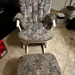 Gliding Rocker And Stool 