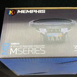 Memphis 8 Inch Subwoofer 2 Ohm - 4 Ohm Selectable Subwoofer M SERIES 300 RMS 600 W MAX POWER