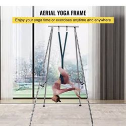 Yoga Sling Inversion, 9.6 FT Height Inversion Yoga Swing Stand, Aerial Yoga Frame 