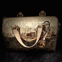 Michael Kors Small Metallic Gold Purse