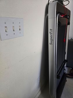 Slim fitness treadmill.