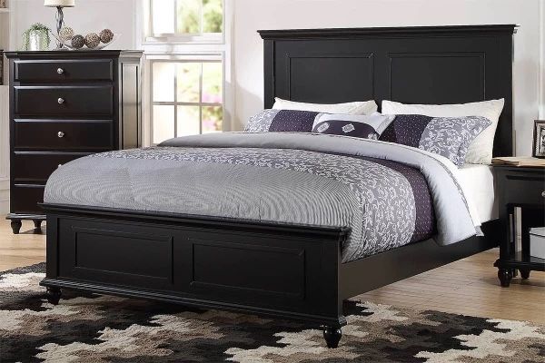 Queen Size Black Alina Bed W Ortho mattress