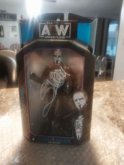 Sting. Autographed aew figure