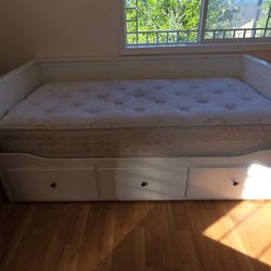 Full Bed, Wheat Mattress .White Color From Ikea