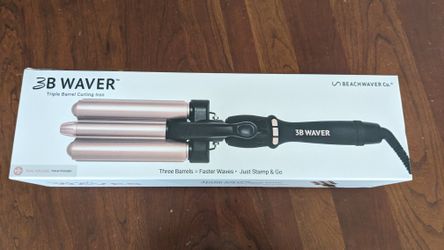 3B Waver Beachwaver Triple Ceramic Barrel Curling Iron New In Box!
