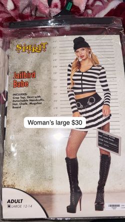 Spirit Jailbird Babe Halloween Costume Women's Large