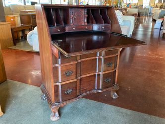 Vintage Secretary Desk w/ Ball & Claw Feet