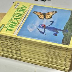 1993 The Sesame Street Treasury Books 13 volume book lot .