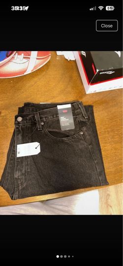 Levi's Premium 568 Loose Straight Black 36 x 30 Men's