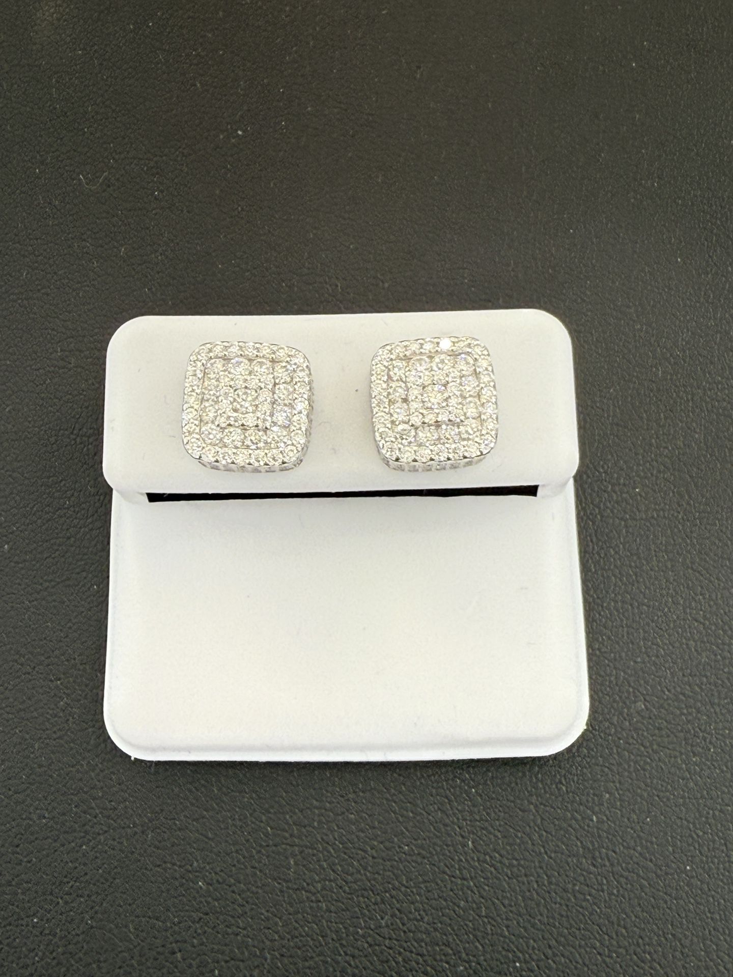 925 STERLING SILVER WITH MOISSANITE DIAMONDS EARRINGS