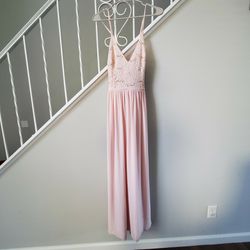 Blush Pink With Rose Gold Sparkle Dress Sz 12