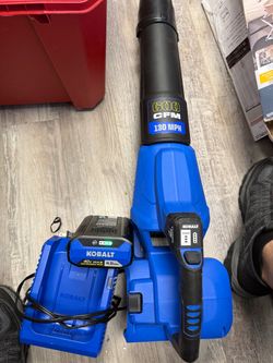 Kobalt 40-volt 600-CFM 130-MPH Handheld Leaf Blower 4 Ah Battery/Charger