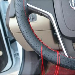 Steering Wheel Cover (Microfiber leather)Hand Sewing DIY Car Steering. We have different colors and sizes 🔥$19🔥only .