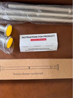 Brand New Ausemku Shower Curtain Rod Tension