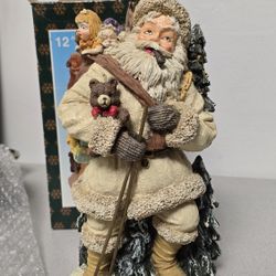 Vintage 12" Santa Claus Figurine FAP531L Christmas Resin Statue w/ Box