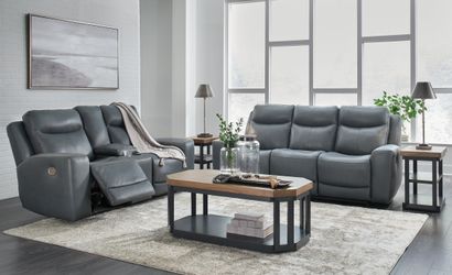Mindanao Steel Power Reclining Sofa and Loveseat