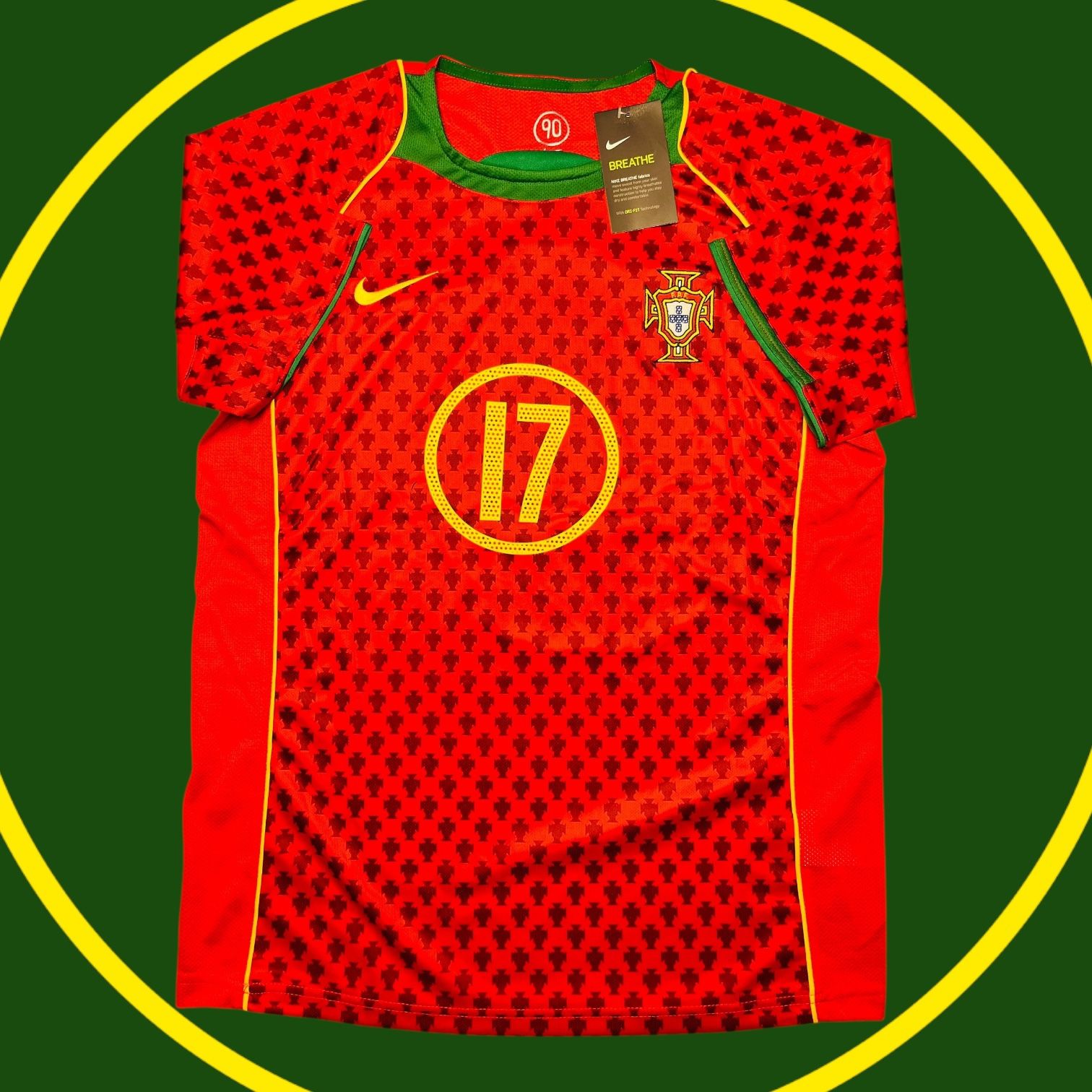Portugal retro jersey total 90 Ronaldo slim fit size L
