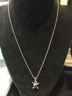 Sterling boy charm necklace