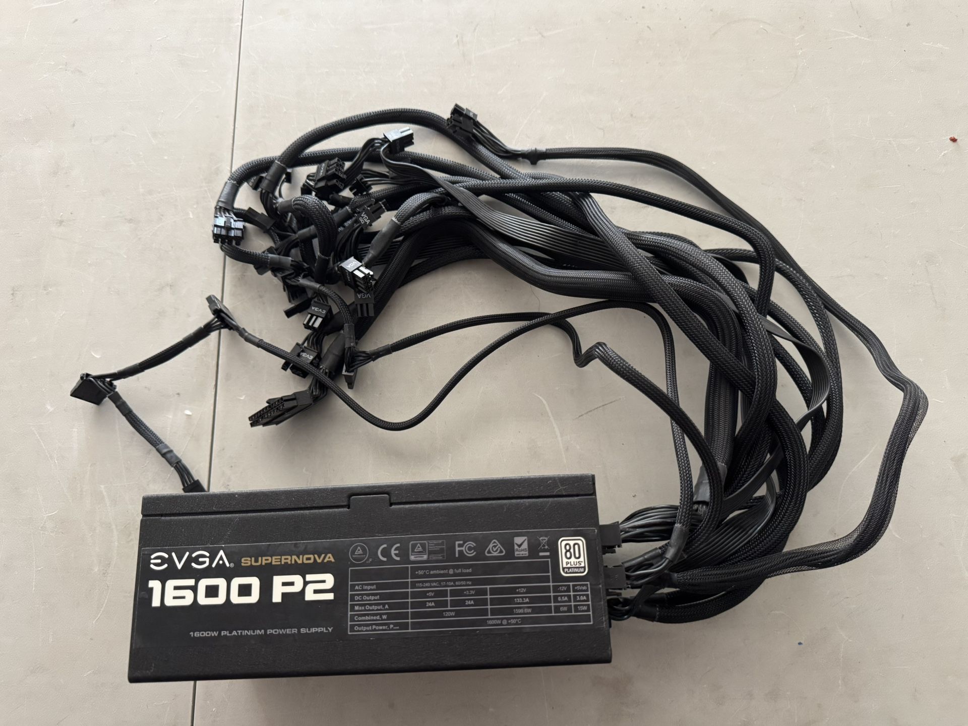 EVGA 1600 P2 80+ Platinum Fully Modular PSU Power Supply