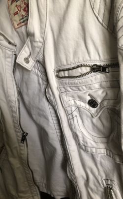 White true religion jacket large