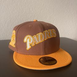 San Diego Padres New Era Brown Tiramisu 59FIFTY Fitted Hat Size 7-3/4