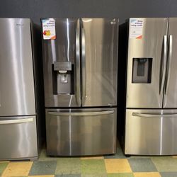 Black Stainless Steel L G French Door Refrigerator Bottom Freezer🔥🔥🔥