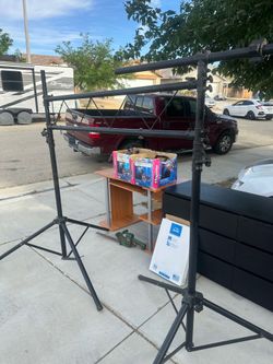 Dj light stand with lights