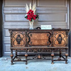 Antique Jacobean Sideboard Buffet By Bluebird Furniture 