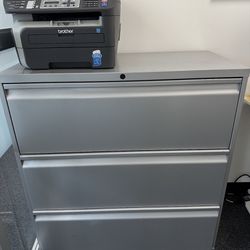 3-Drawer 36” W File Cabinet