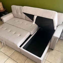 Brand New Sleeper Sectional Sofa / Sofá Cama Seccional Nuevo A Estrenar....delivery Available 🚚 