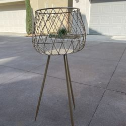 Gold Planter Stand