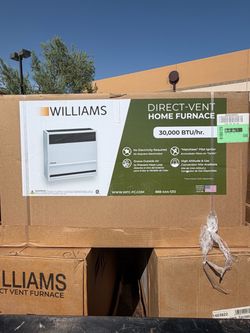 New Williams 35k BTU Wall Heater Direct Vent Furnace 35,000 Natural Gas