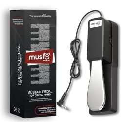 Universal Sustain Pedal for Digital Piano amp Electronic Keyboard, Anti-slip Foot Pedal with Polarity Switch