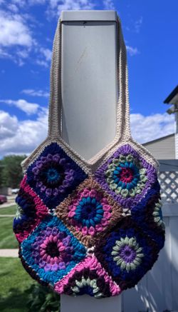 Boho Crochet Bag (just made!)