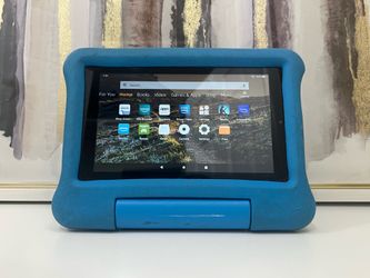 Amazon Fire 7 9th Gen 7” Tablet 16GB Black w/ Blue Case - $25