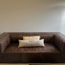 Modern Bohemian Style Leather Sofa