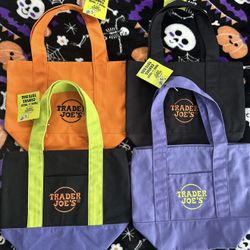 Trader Joe’s canvas mini tote bag Halloween 2025