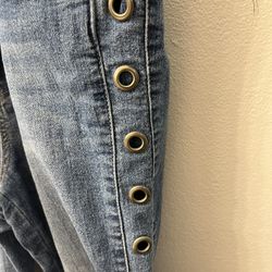 Blue spice Jeans With Grommets 