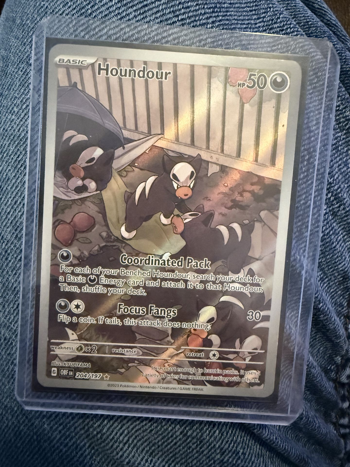 cheap pokemon packs with good cards Amazon.com: Pokemon - Houndour 204/197 - Obsidian Flames - Illustration  Rare main image 0