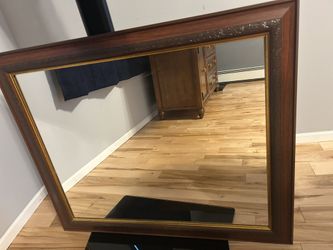 Beautiful Wood Framed Mirror