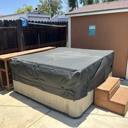 Hot Tub, Table And Chairs