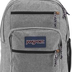 JanSport Cool Backpack, with 15-inch Laptop Sleeve - Large Computer Bag Rucksack with 2 Compartments, Ergonomic Straps, Grey Letterman