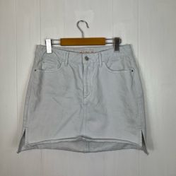 Guess Denim Mini Skirt Raw Hem Sz M