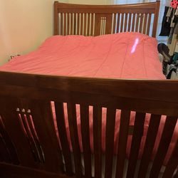 Queen Size Bed + Wooden Frame Set