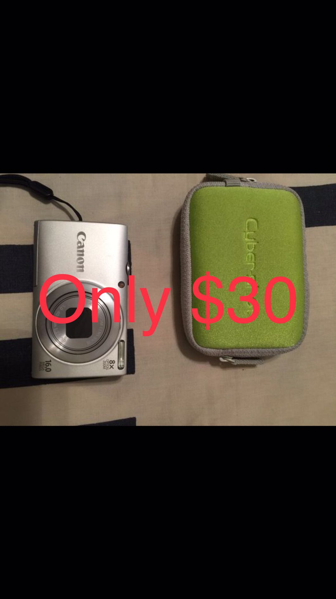 Canon Cybershot 16MP digital camera. 16GB memory card. Battery charger included. 100% working.