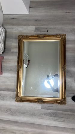 Gold antique mirror