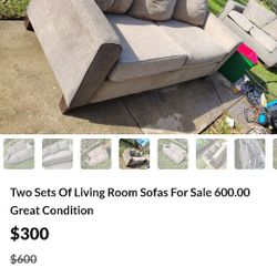 Pair Of Sofas Good Condition 300.00.  Great Price.. Good Deals 
